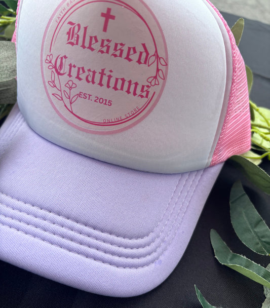 Blessed Creations Speciality Pink & Purple Trucker Hat