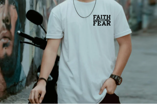 Faith Over Fear Black & White Shirt