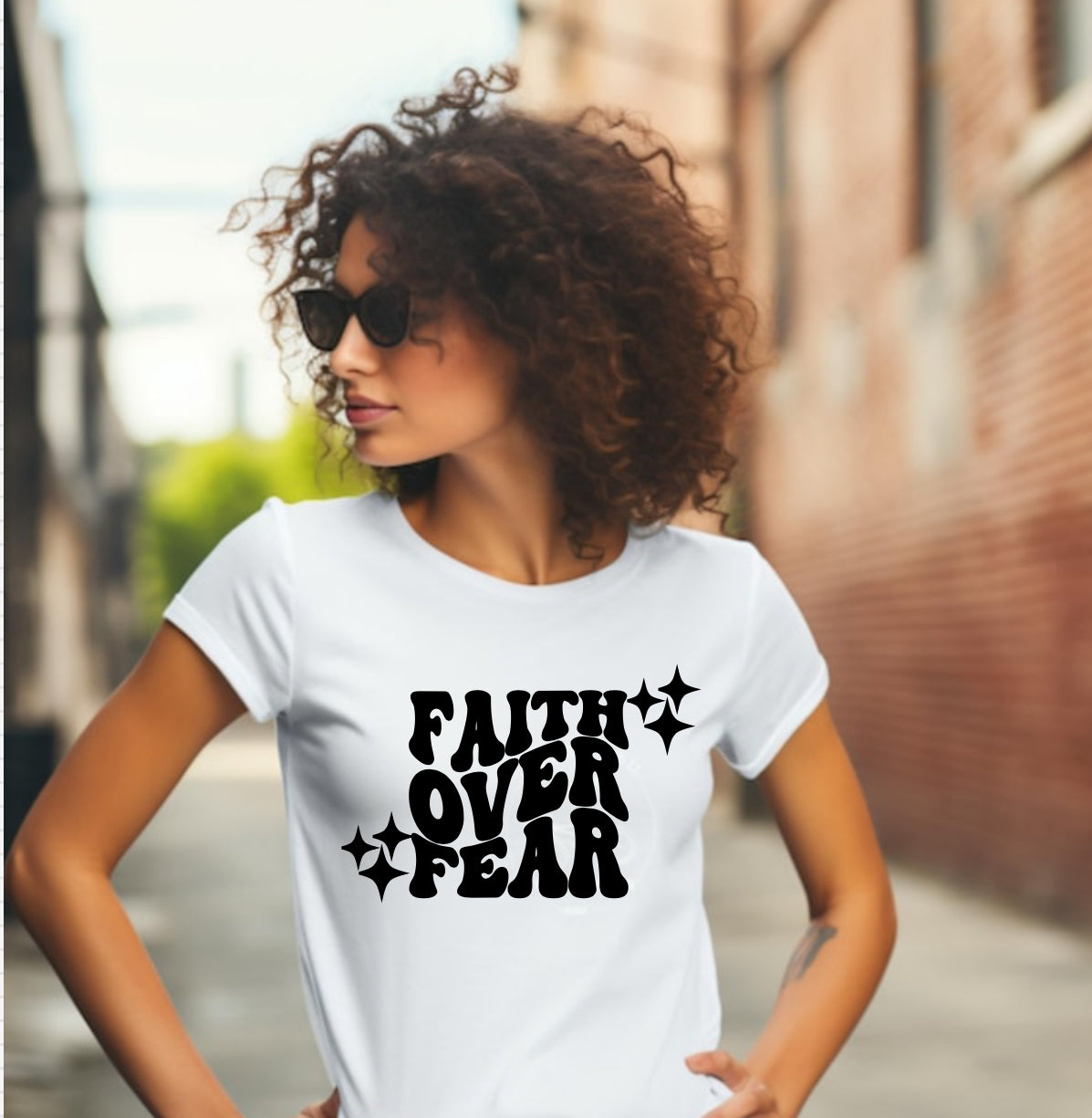 Faith Over Fear in White