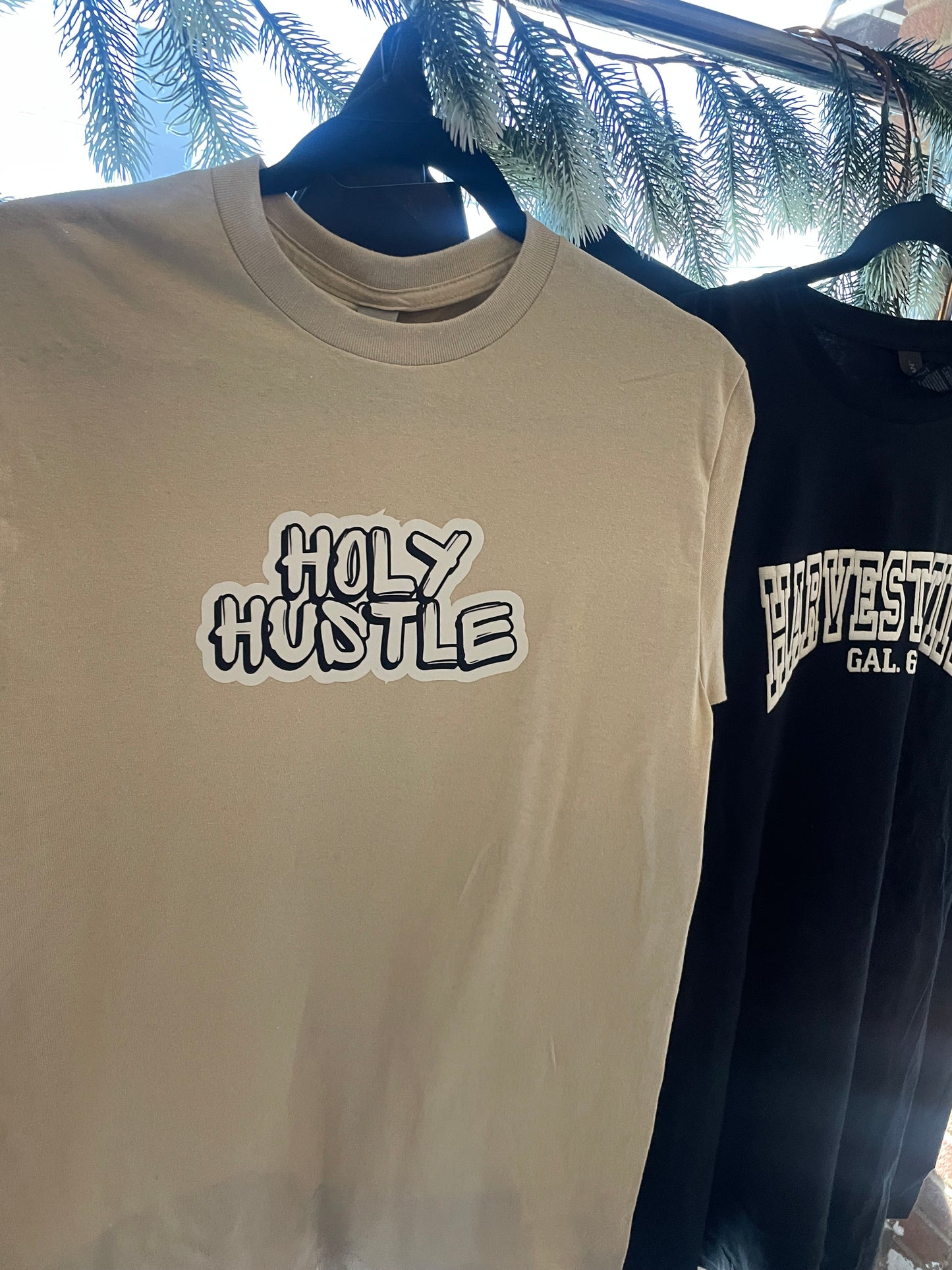 Tan Holy Hustle Tee