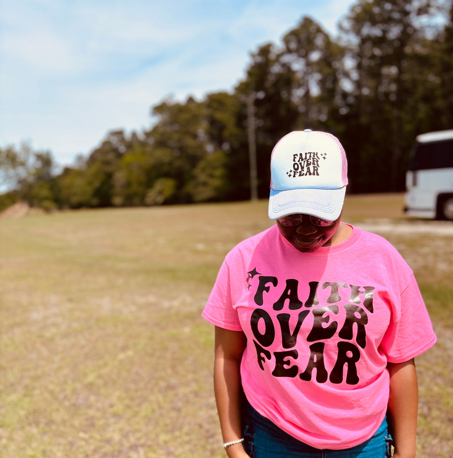 Pink & Purple Faith Trucker Hat
