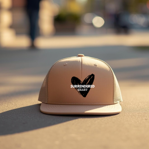 Tan Surrendered Heart Trucker Hat