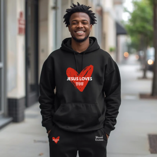 Black Jesus Loves You Hoodie