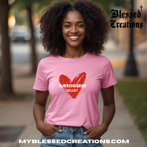 Pink Surrendered Heart Tee